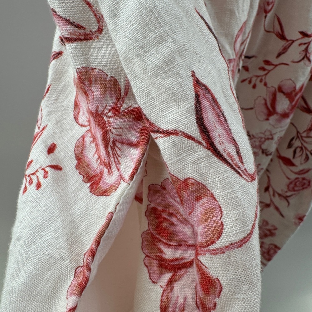 Cynthia Rowley 100% Linen Floral Midi Dress – Women’s Size 4 - Picture 9 of 9